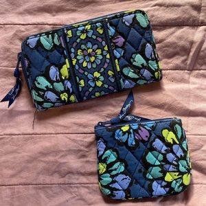 Vera Bradley Wallet and Zip Pouch Set